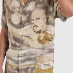 Coney Island Watercolour Camp Shirt -Glove Supply Shop DWEMB040A DWGRN 03