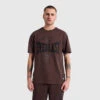 Tonal Applique Crew Tee - Brown -Glove Supply Shop DWEMT612A SEPIA 01