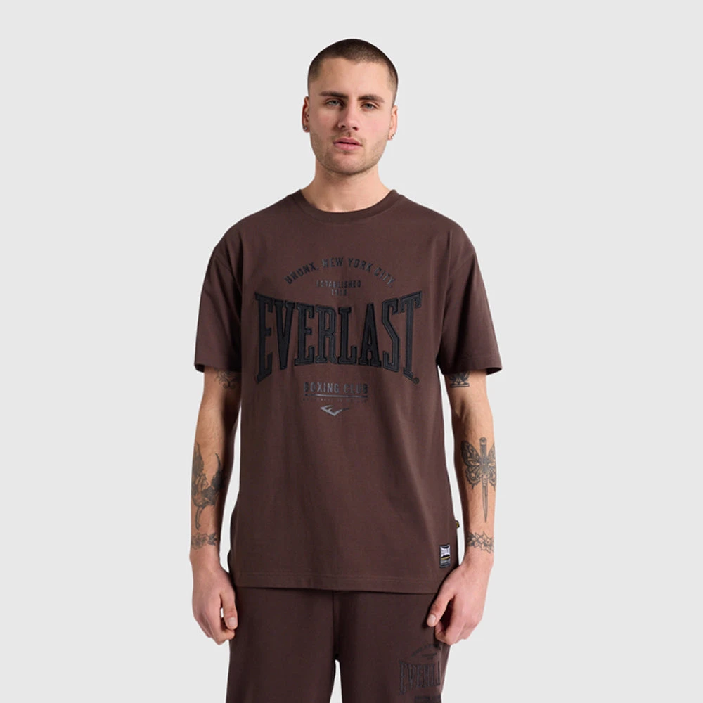 Tonal Applique Crew Tee - Brown 1 Tonal Applique Crew Tee - Brown
