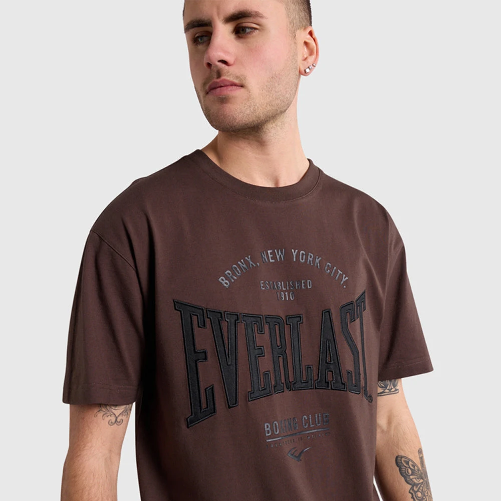 Tonal Applique Crew Tee - Brown 3 Tonal Applique Crew Tee - Brown - Image 3