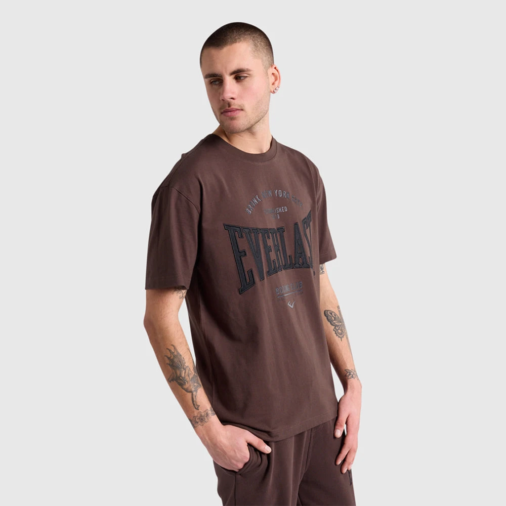 Tonal Applique Crew Tee - Brown 6 Tonal Applique Crew Tee - Brown - Image 6