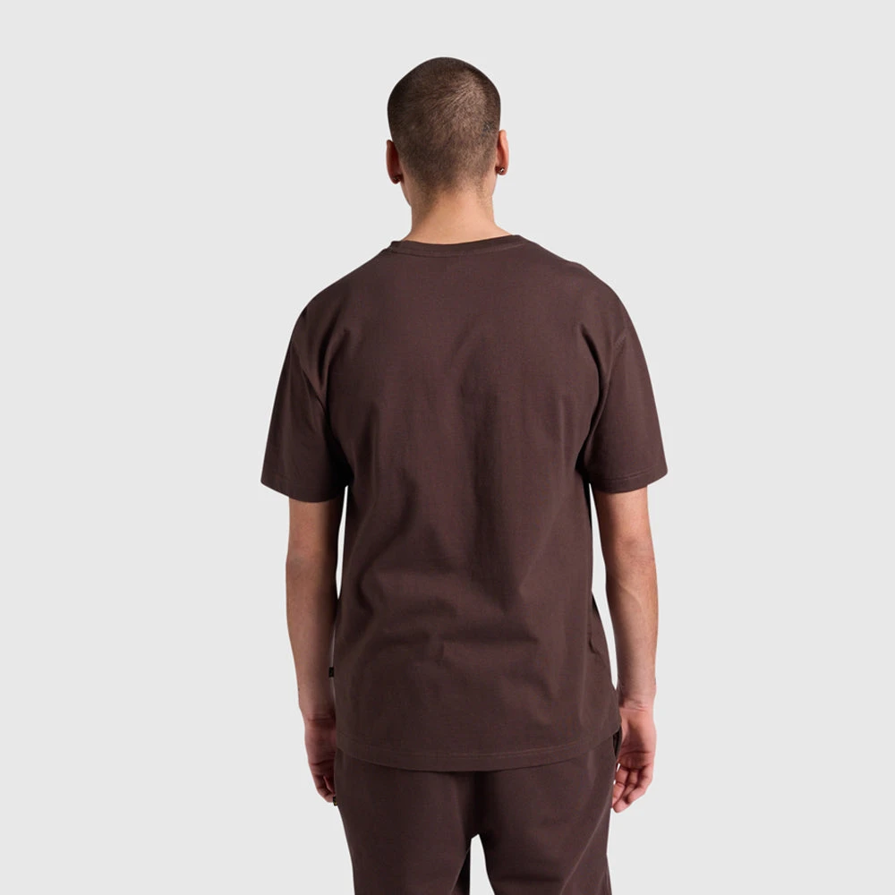 Tonal Applique Crew Tee - Brown 5 Tonal Applique Crew Tee - Brown - Image 5