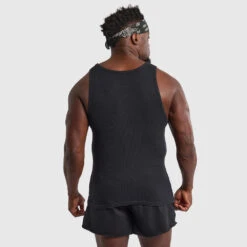 Lifters Fitted Waffle Tank - Black 7 Lifters Fitted Waffle Tank - Black -Glove Supply Shop DWEMT665A BLACK 03