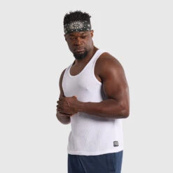 Lifters Fitted Waffle Tank - White -Glove Supply Shop DWEMT665A WHITE 04