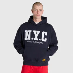 NYC Applique Hoodie - Vintage Navy