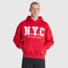 NYC Applique Hoodie - Court Red -Glove Supply Shop DWEMT683A DWRED 01