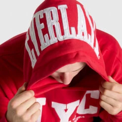 NYC Applique Hoodie - Court Red -Glove Supply Shop DWEMT683A DWRED 05