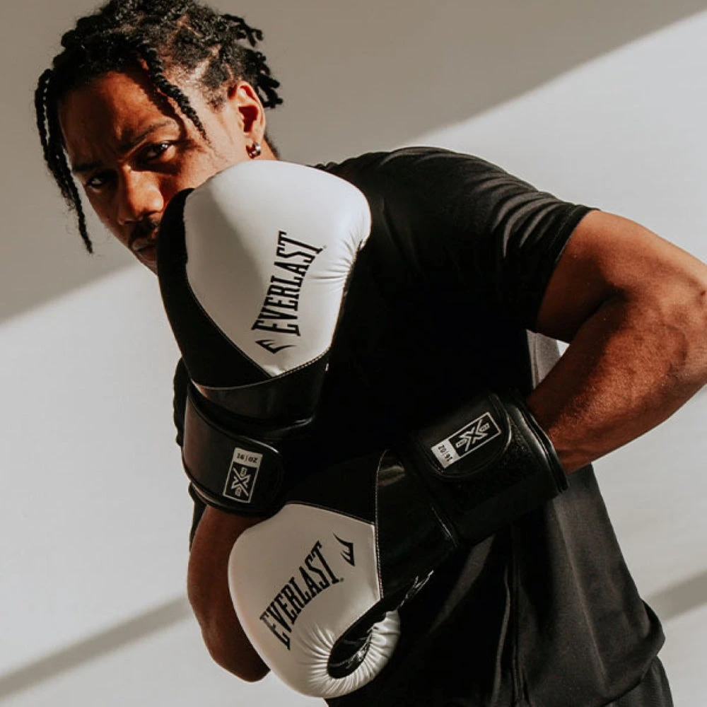 Protex Boxing Gloves - White/Black 2 Protex Boxing Gloves - White/Black - Image 2